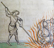 burning of a group of vagabonds accused of heresy, Paris, 1372